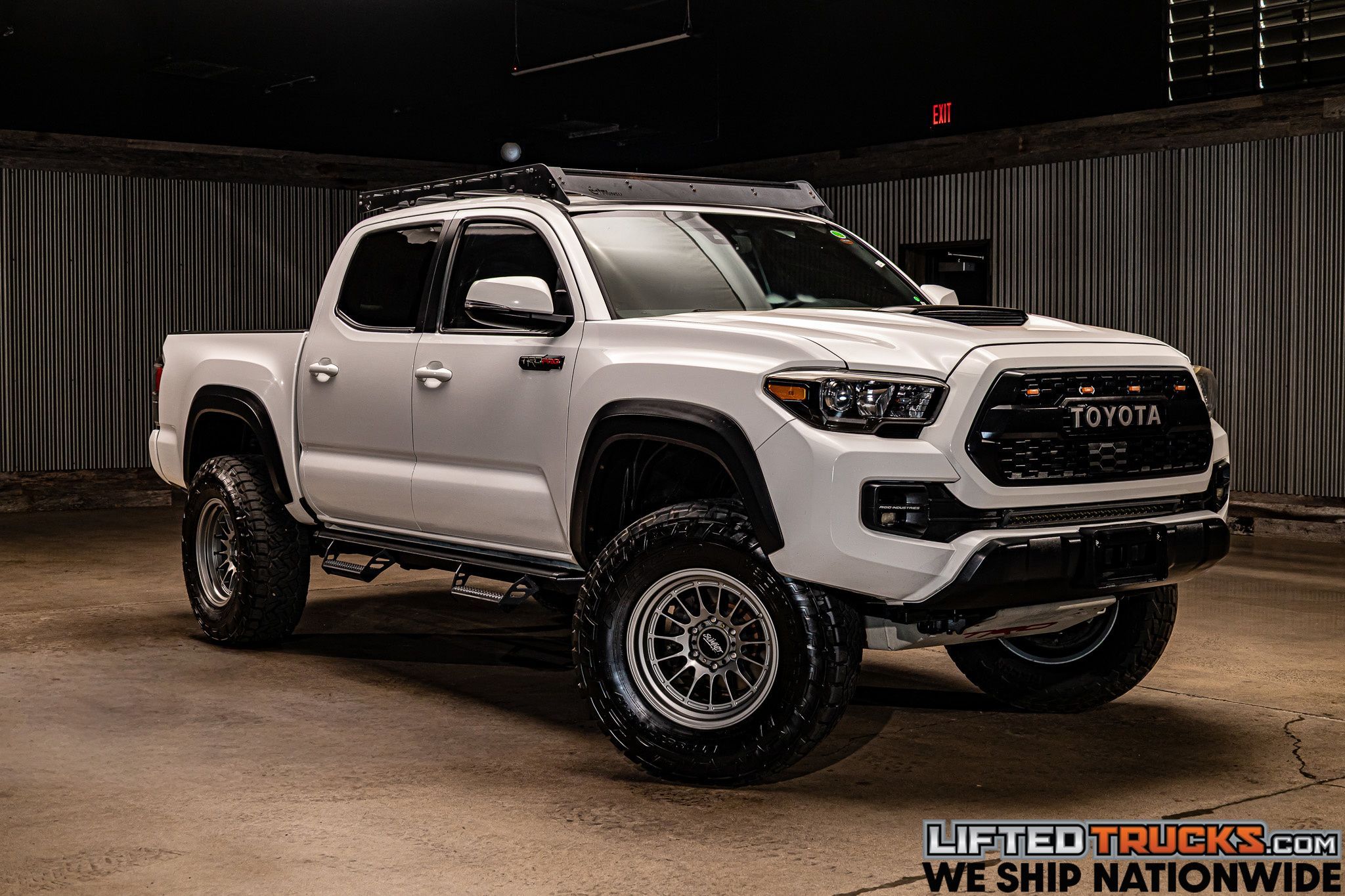 Super White 2019 Toyota Tacoma Pickup Truck Four-Wheel Drive Automatic