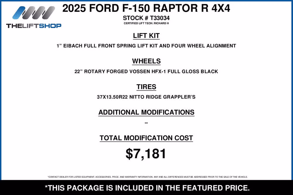 2025 Ford F-150 Raptor R SuperCrew Image 2