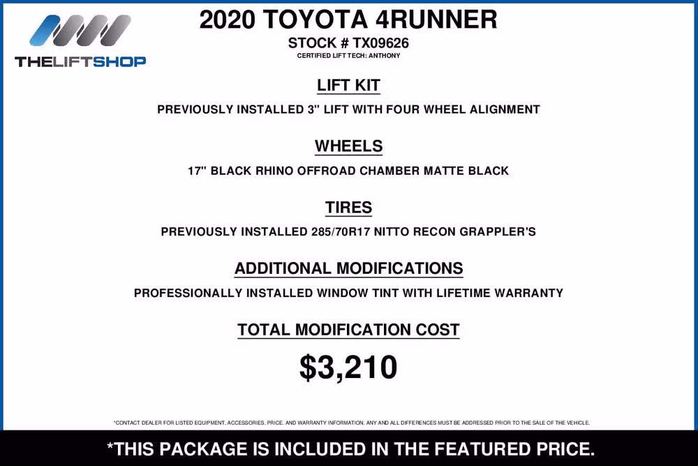 2020 Toyota 4Runner Limited Image 2