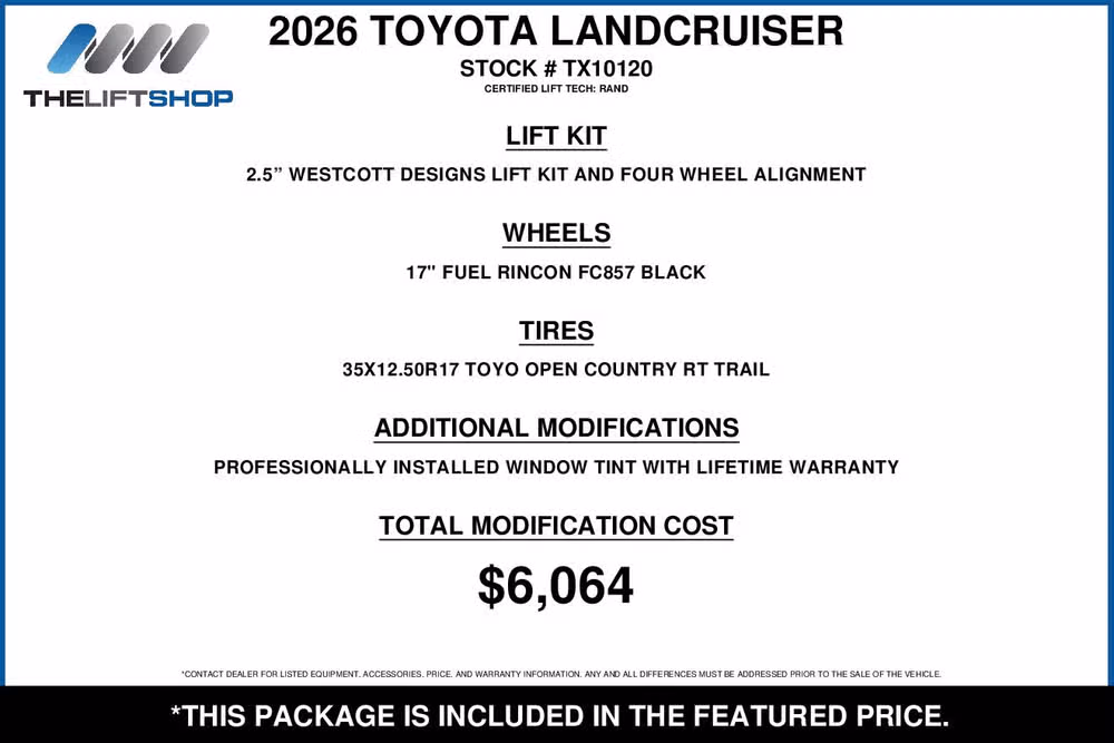 2026 Toyota Land Cruiser Base Image 2