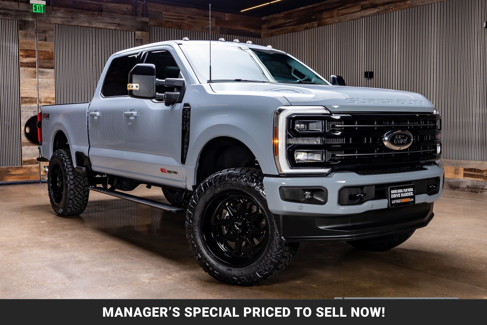 Glacier Gray Metallic Tri-Coat 2025 Ford F-250 Super Duty Pickup Truck Four-Wheel Drive Automatic