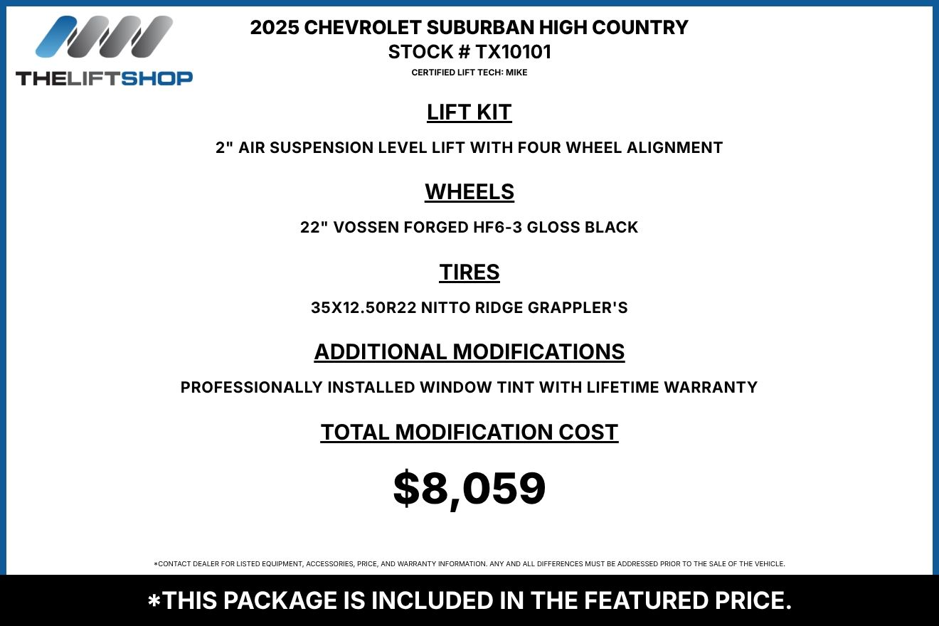 2025 Chevrolet Suburban High Country Image 2
