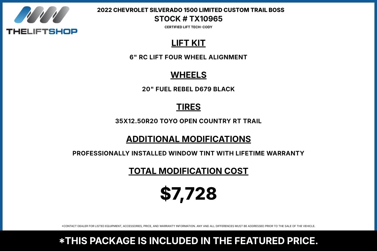 2022 Chevrolet Silverado 1500 Limited Custom Trail Boss Crew Cab Image 3