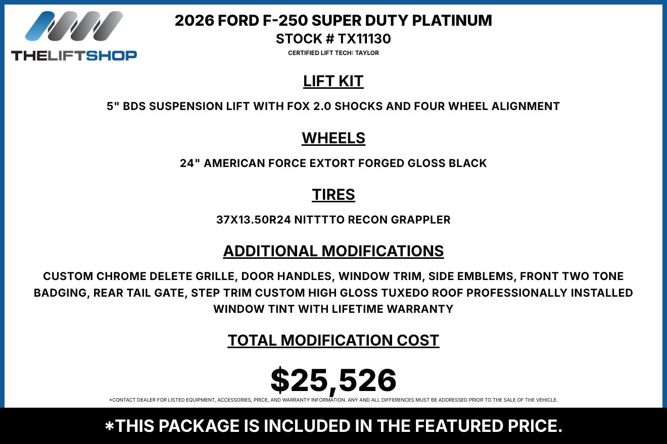 2026 Ford F-250 Super Duty Platinum Plus Crew Cab Image 3