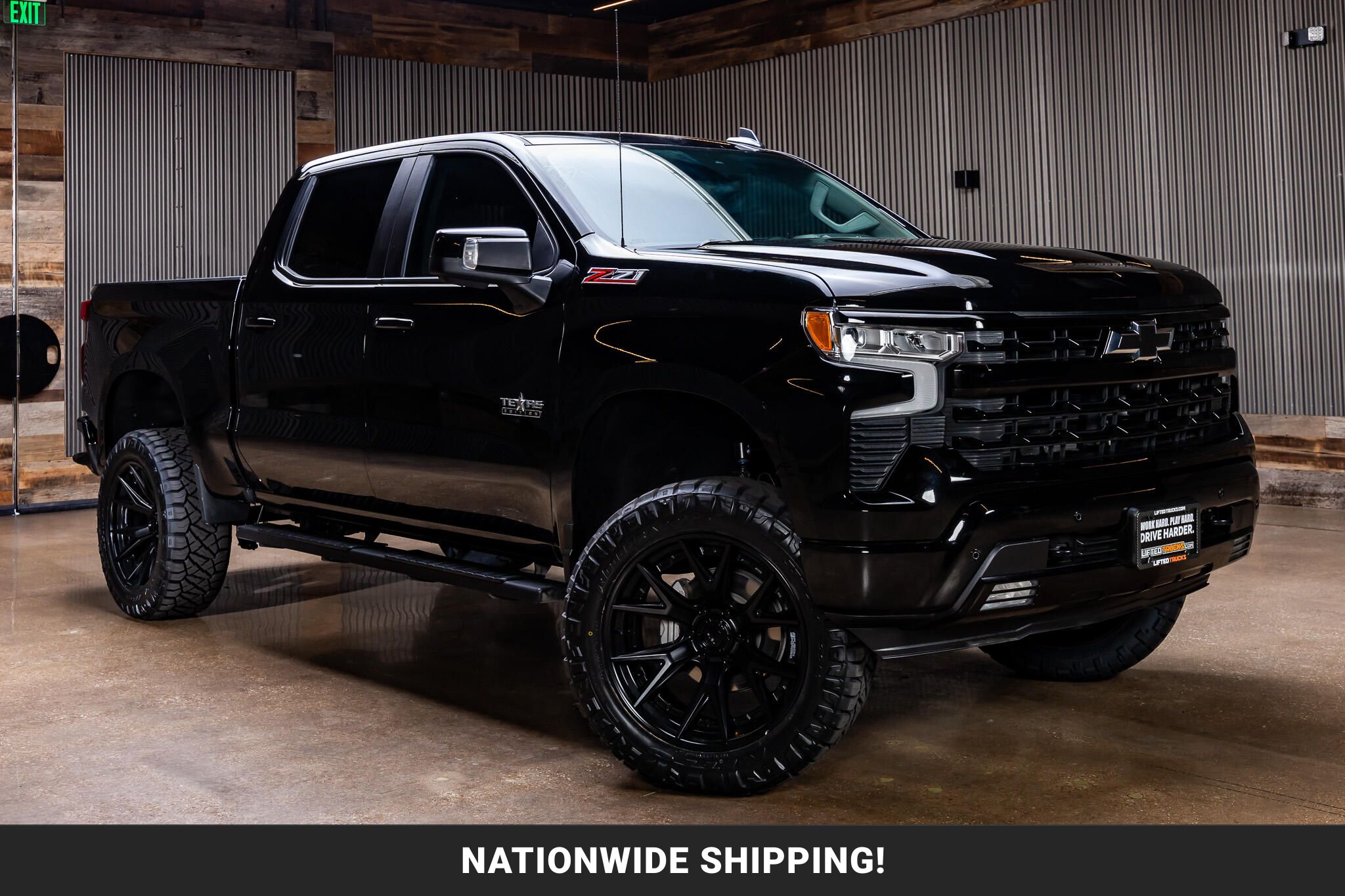 Black 2024 Chevrolet Silverado 1500 Pickup Truck Four-Wheel Drive Automatic