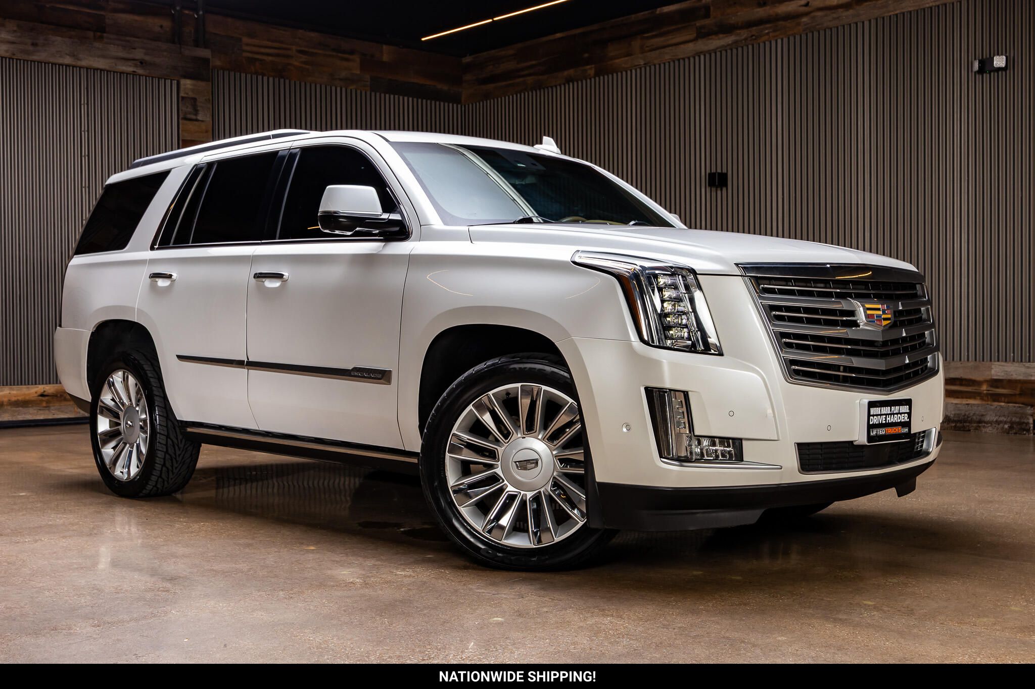 Crystal White Tricoat 2017 Cadillac Escalade SUV / Crossover Rear-Wheel Drive Automatic
