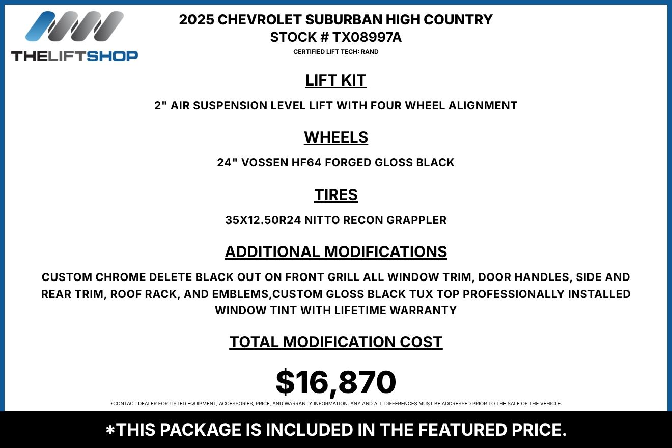 2025 Chevrolet Suburban High Country Image 3