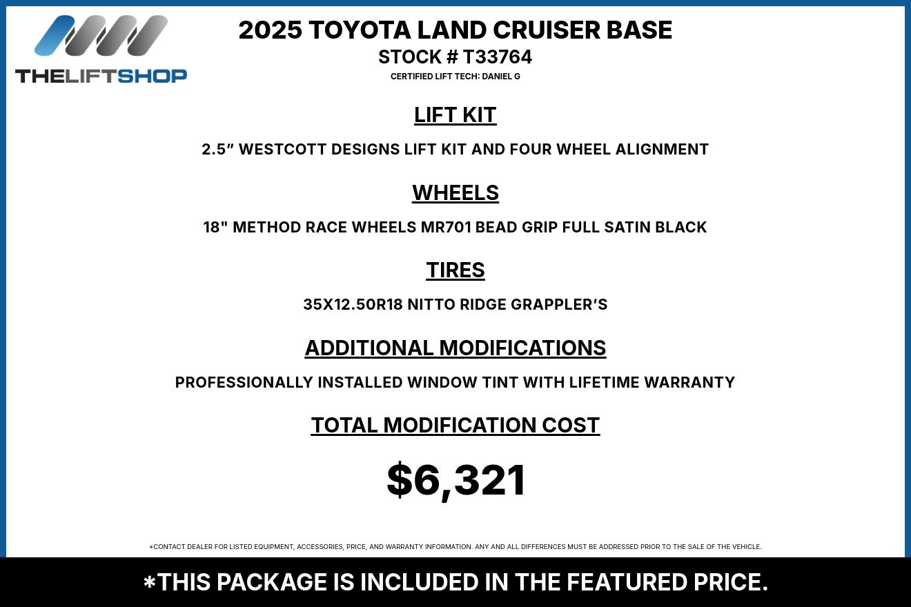 2025 Toyota Land Cruiser Base Image 3