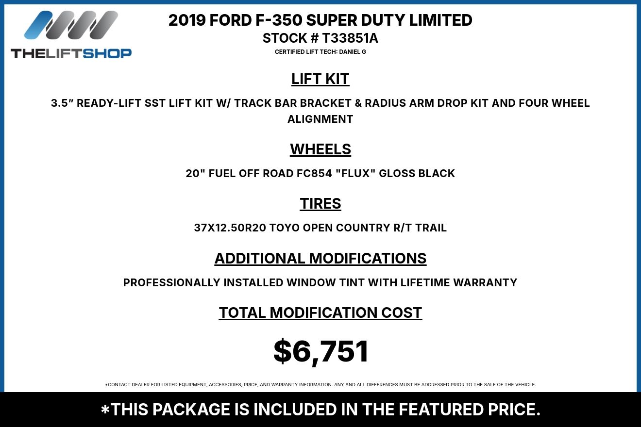 2019 Ford F-350 Super Duty Limited Crew Cab Image 3