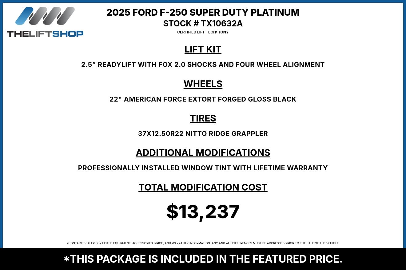 2025 Ford F-250 Super Duty Platinum Crew Cab Image 3