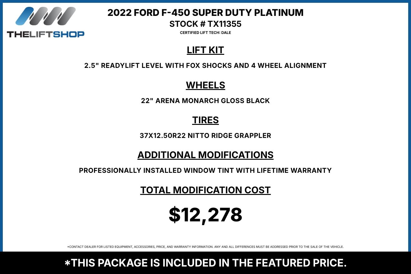 2022 Ford F-450 Super Duty Platinum Crew Cab Image 3