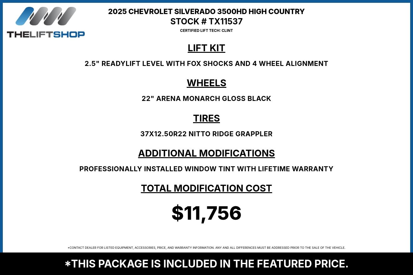 2025 Chevrolet Silverado 3500HD High Country Crew Cab Image 3