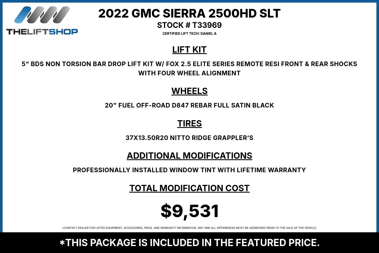 2022 GMC Sierra 2500HD SLT Crew Cab Image 3