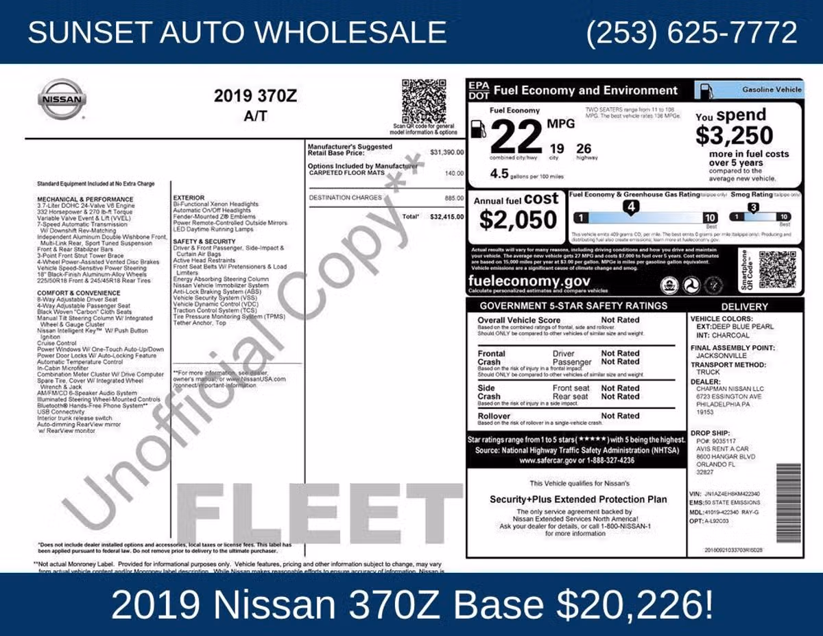 2019 Nissan 370Z Base Image 37