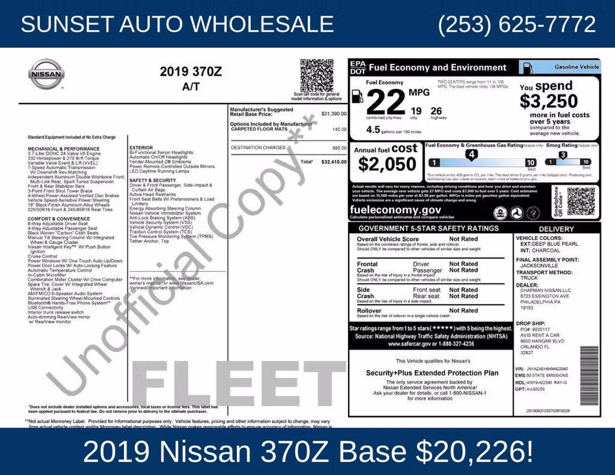 2019 Nissan 370Z Base Image 40