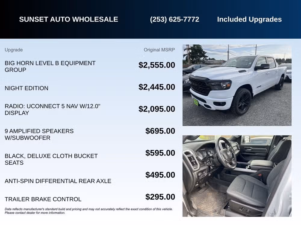 2022 Ram 1500 Big Horn Crew Cab Image 7