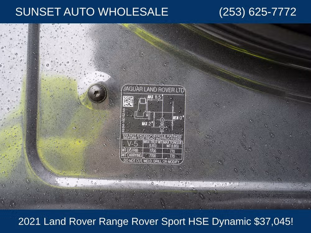 2021 Land Rover Range Rover Sport P525 HSE Dynamic Image 47