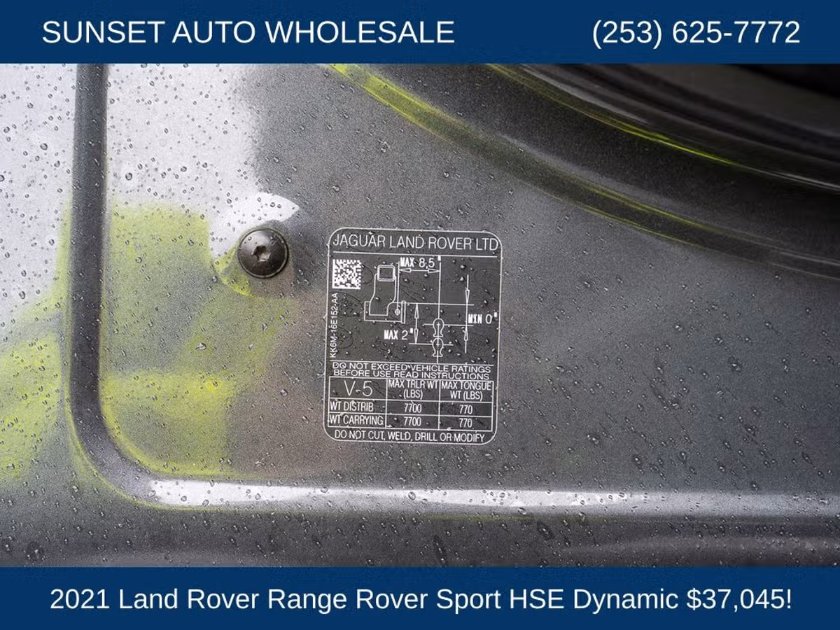 2021 Land Rover Range Rover Sport P525 HSE Dynamic Image 47