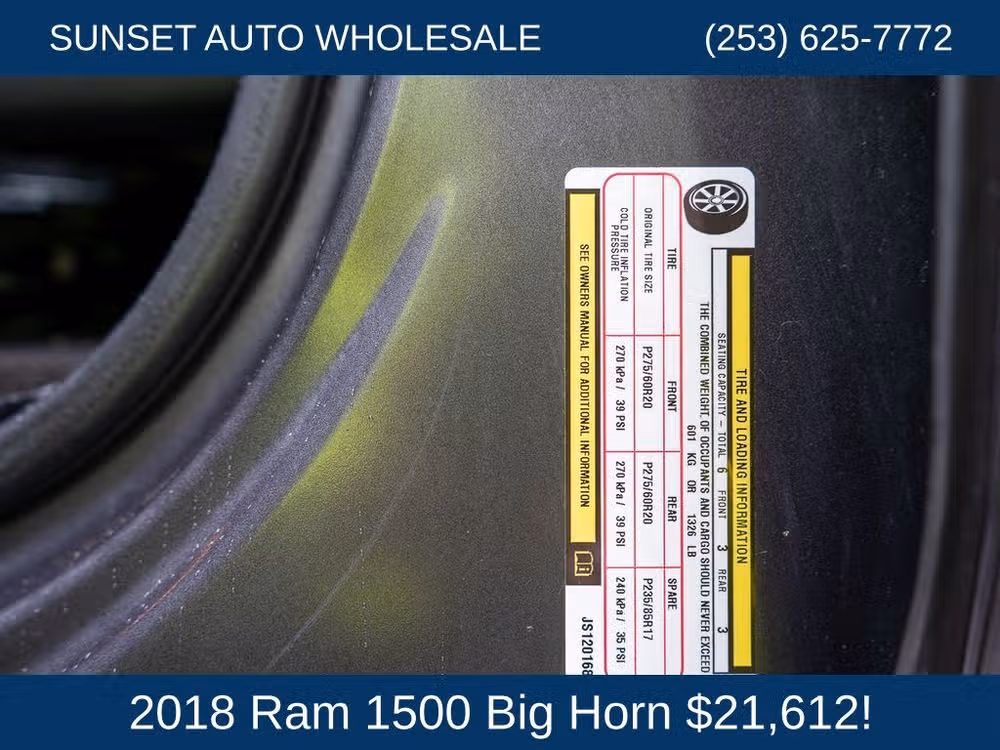 2018 Ram 1500 Big Horn Crew Cab Image 31