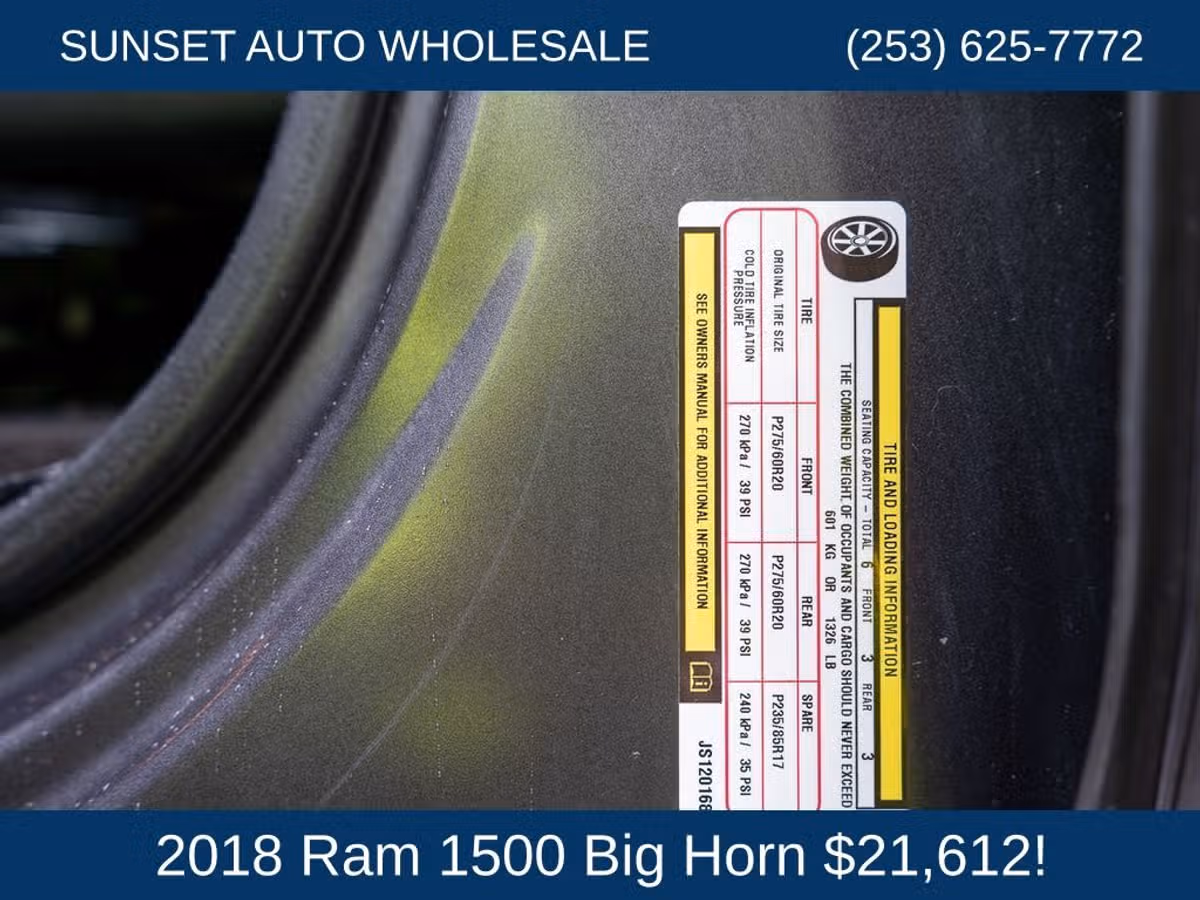 2018 Ram 1500 Big Horn Crew Cab Image 31