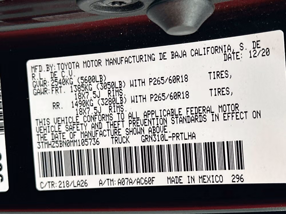 2021 Toyota Tacoma Limited Double Cab Image 32