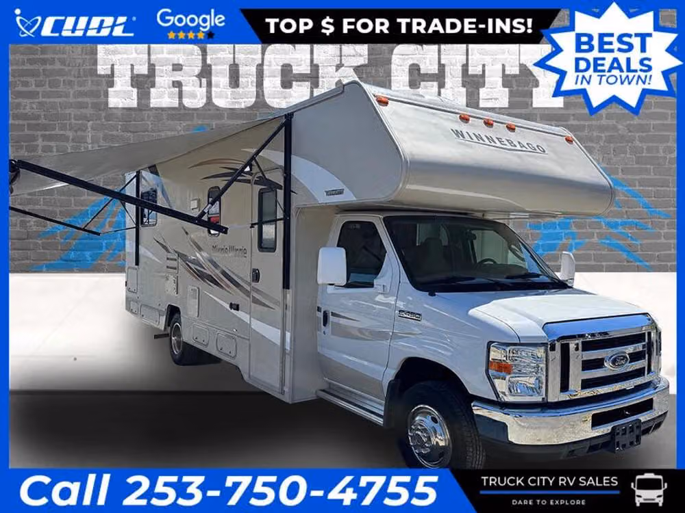 2016 Winnebago Minnie Winnie 28ft Class C Motorhome Slide Out Image 1