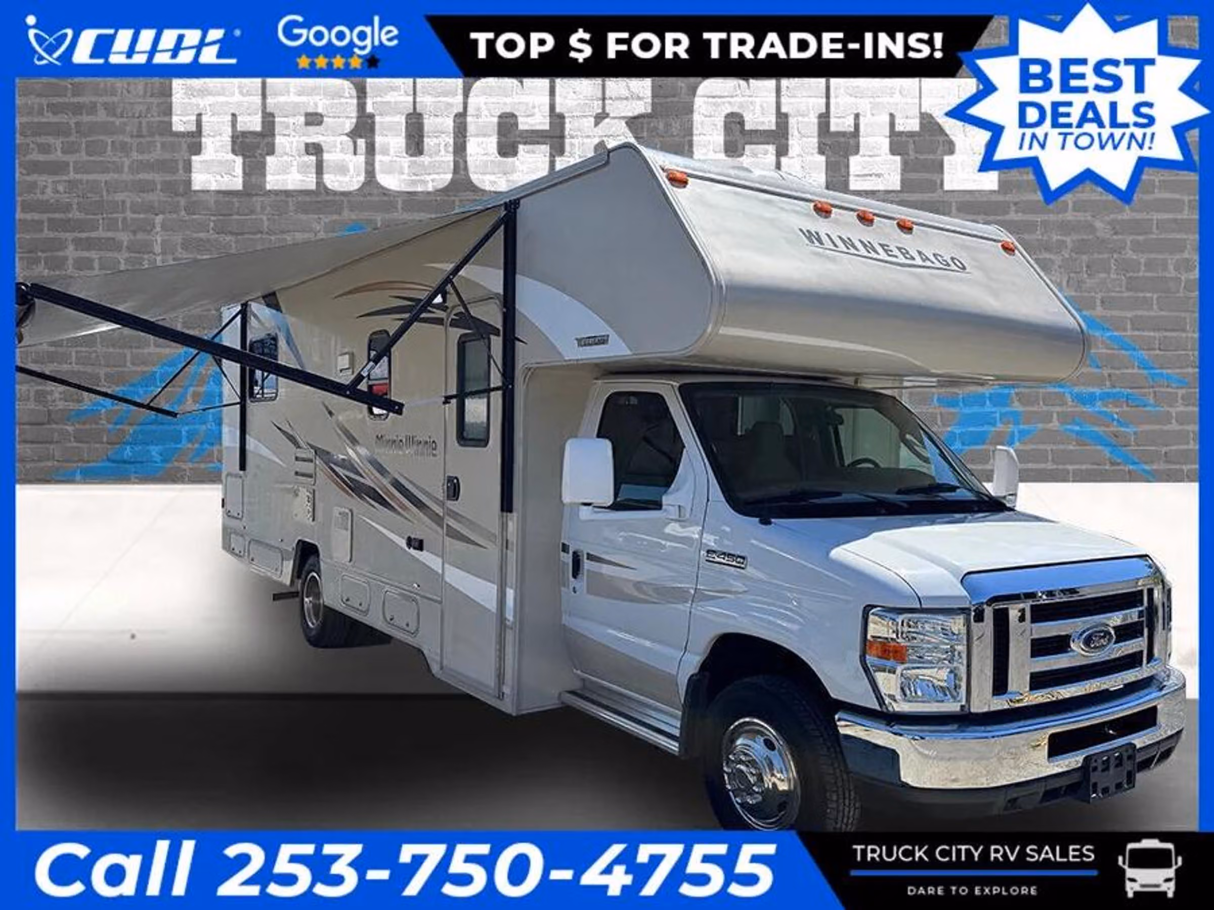 2016 Winnebago Minnie Winnie 28ft Class C Motorhome Slide Out Image 1