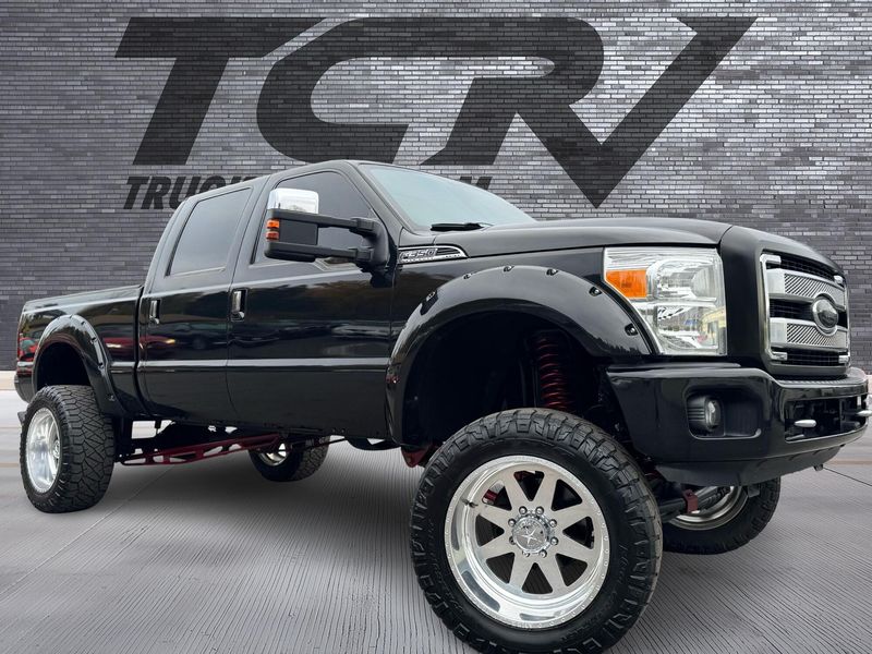 2014 Ford F-350 Super Duty Platinum Crew Cab 4x4 6.7 Diesel Lifted Upper Image 1