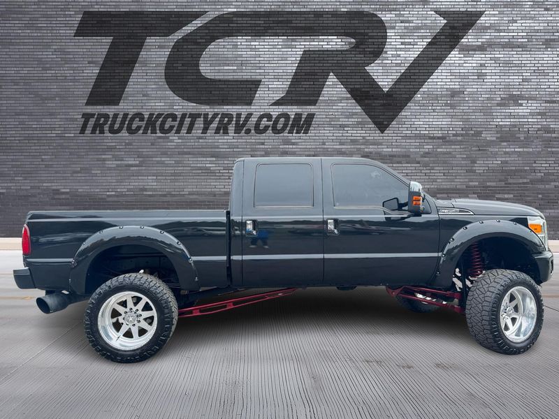 2014 Ford F-350 Super Duty Platinum Crew Cab 4x4 6.7 Diesel Lifted Upper Image 2