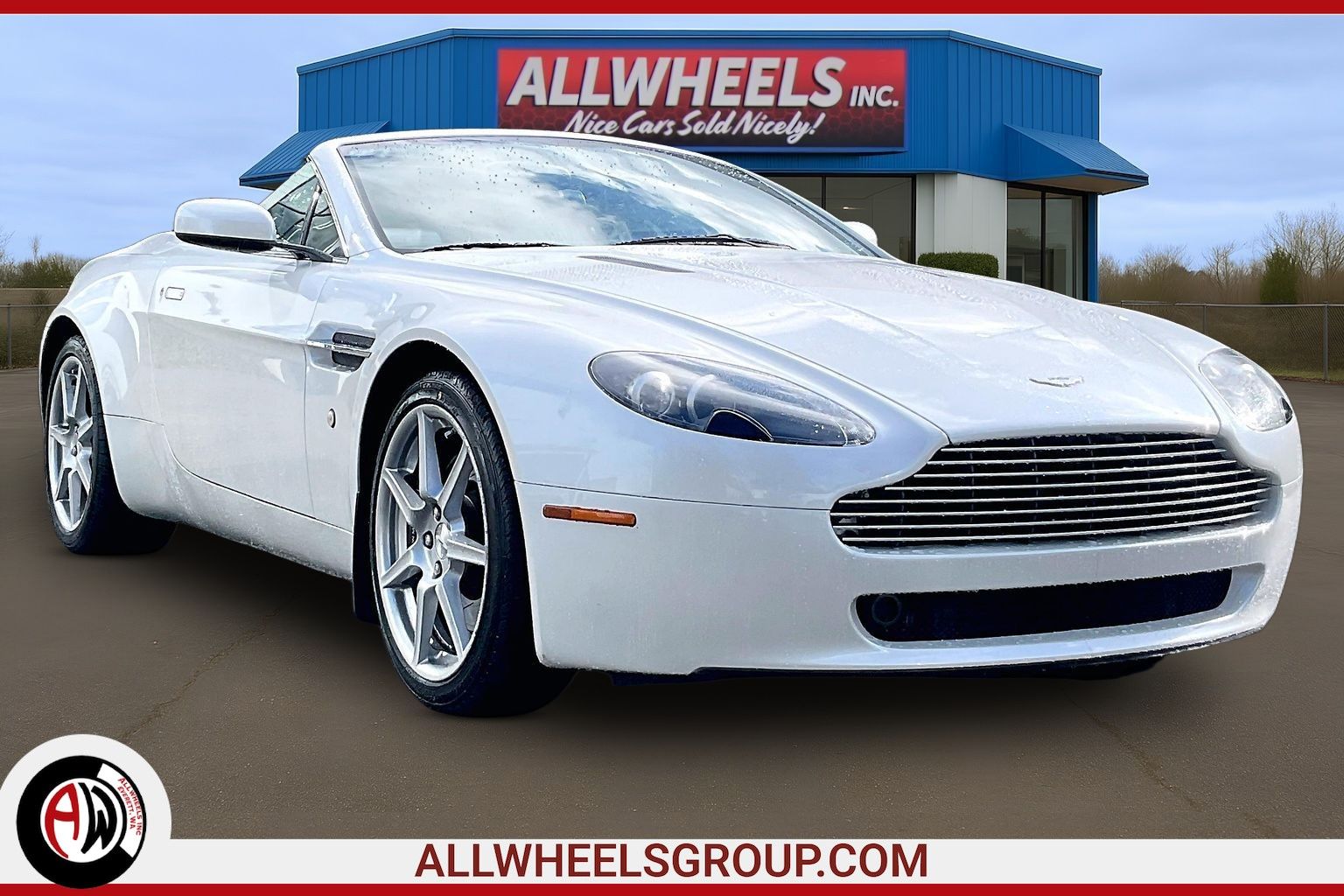 Stratus White 2008 Aston Martin V8 Vantage Roadster RWD Convertible Rear-Wheel Drive Automatic
