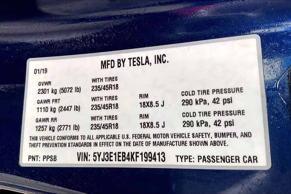 2019 TESLA MODEL 3 LONG RANGE Image 31