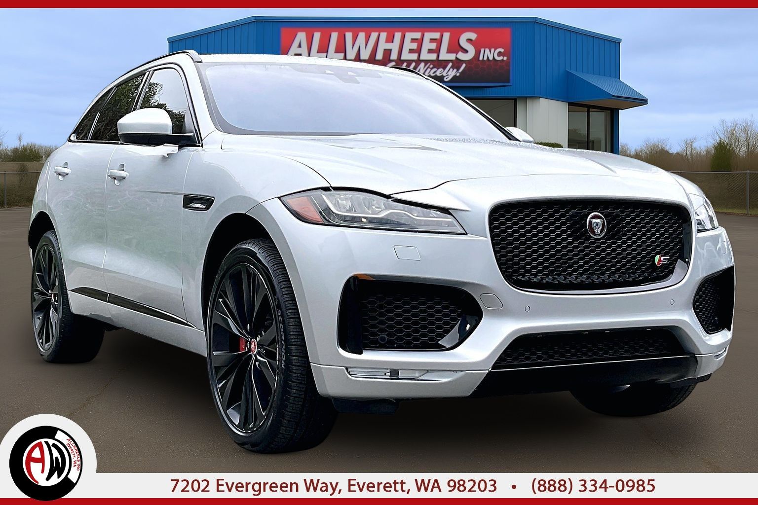 Silver 2020 Jaguar F-PACE S AWD SUV / Crossover All-Wheel Drive Automatic