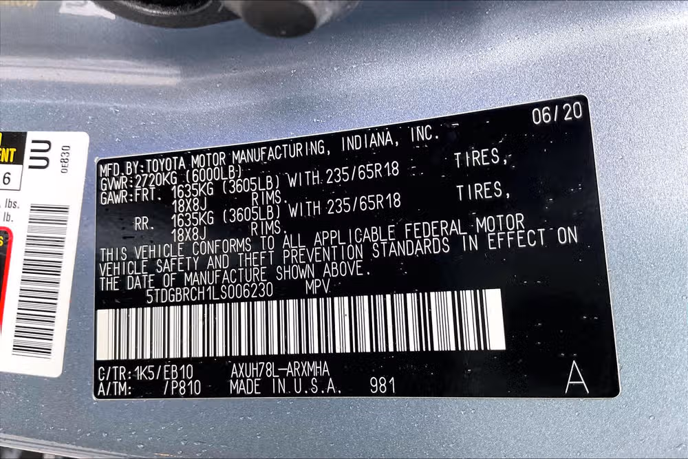 2020 Toyota Highlander Hybrid XLE Image 33