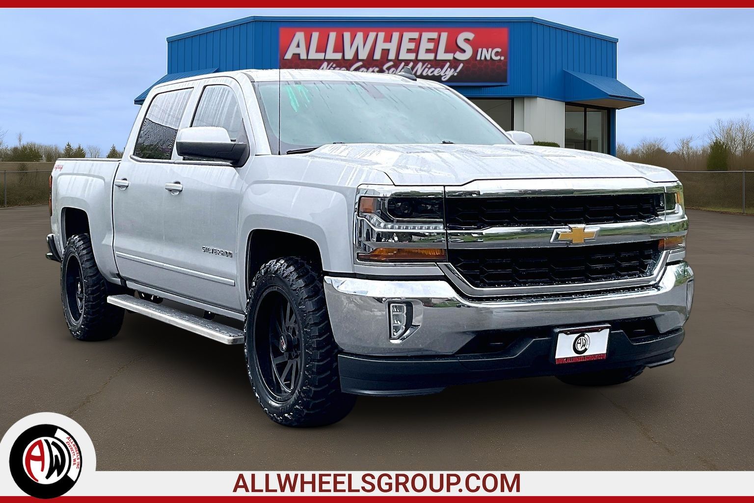 Silver Ice Metallic 2017 Chevrolet Silverado 1500 Pickup Truck Four-Wheel Drive Automatic