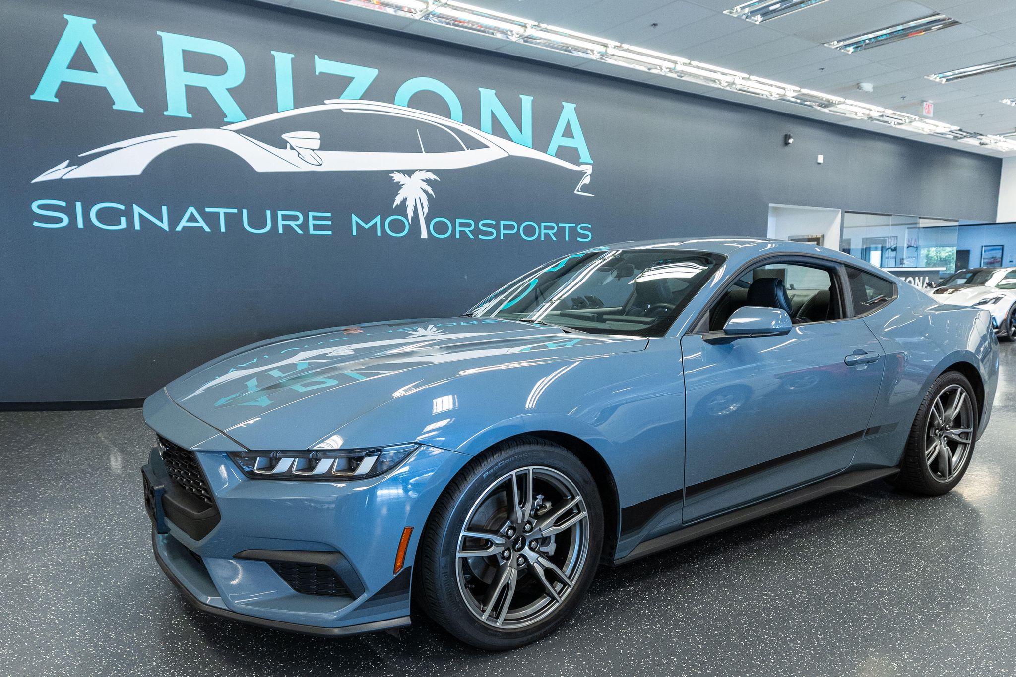 Vapor Blue 2024 Ford Mustang Coupe Rear-Wheel Drive Automatic